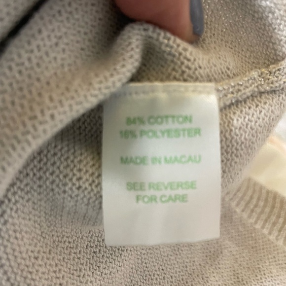 Lilly Pulitzer Short Sleeve Sweater Dress Gray Girls size 4 Silver Gray shimmer - Picture 5 of 5